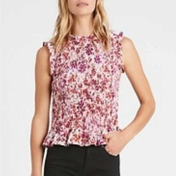 Banana Republic-Organic Cotton Smocked Top - Picture 1 of 4